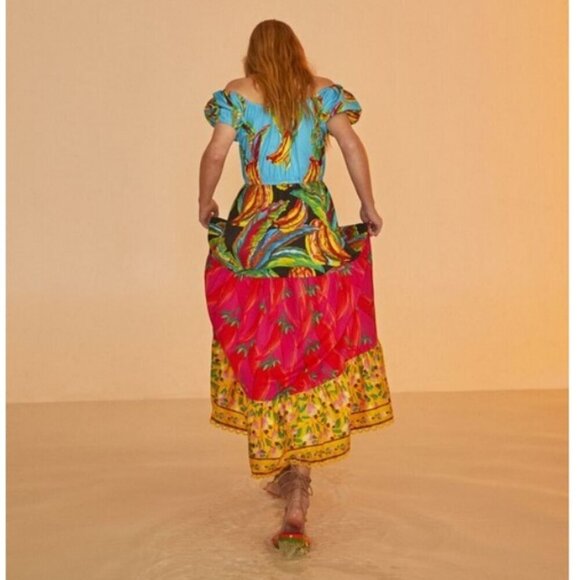 💕FARM RIO💕 Farm Mix Maxi Dress ~ Small S NWT - Picture 3 of 16